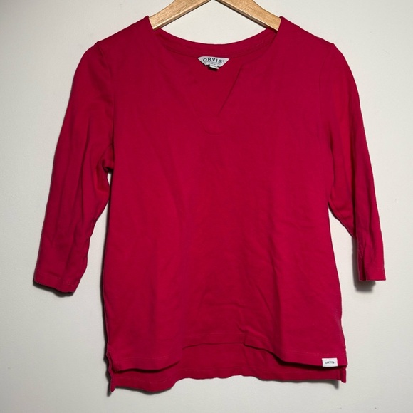 Orvis Women's Long Sleeve Tee - pink Small - Picture 2 of 7